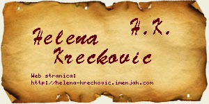 Helena Krečković vizit kartica